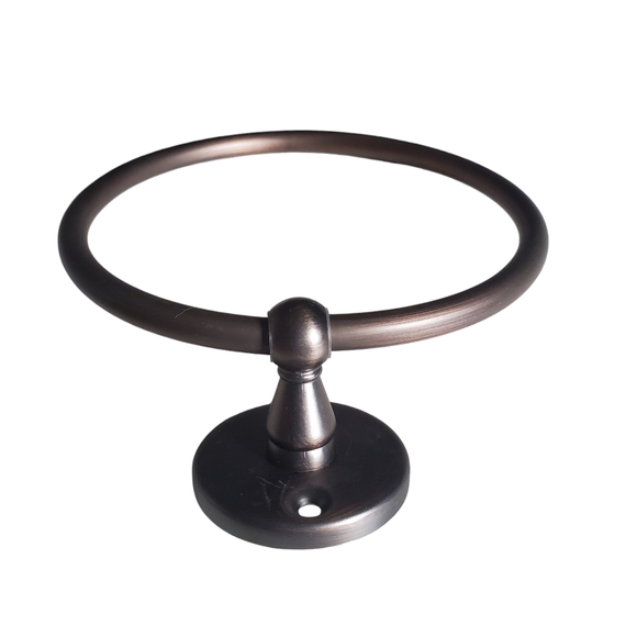 NEW Elegant Home Classic Towel Ring For Bathroom Wall Metal Oil Rubbed Bronze - Picture 8 of 9